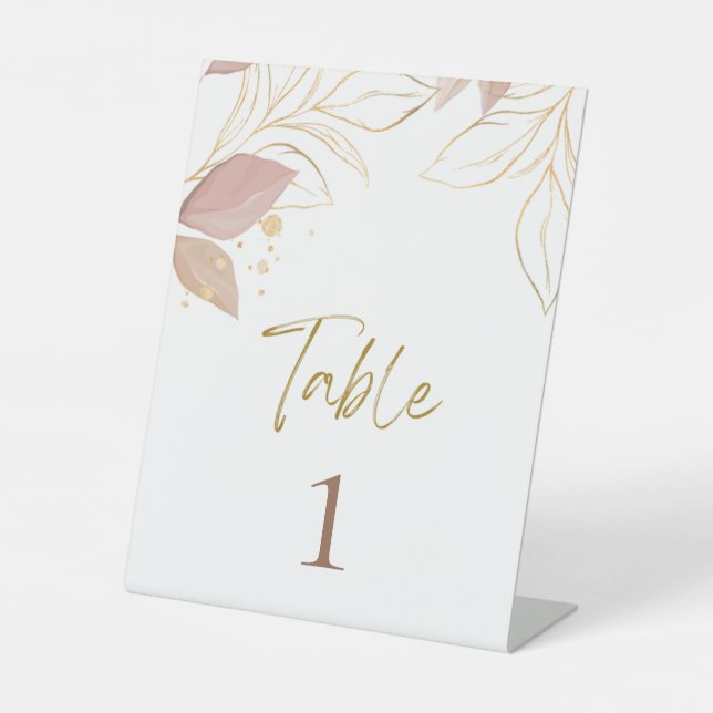 Beige Minimalist Pedestal Sign (Front)