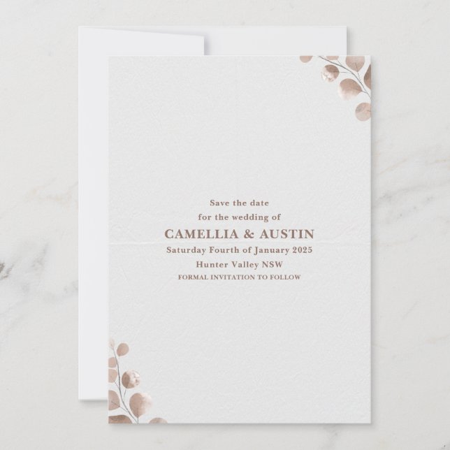 Beige Minimalist Wedding Invitation (Front)