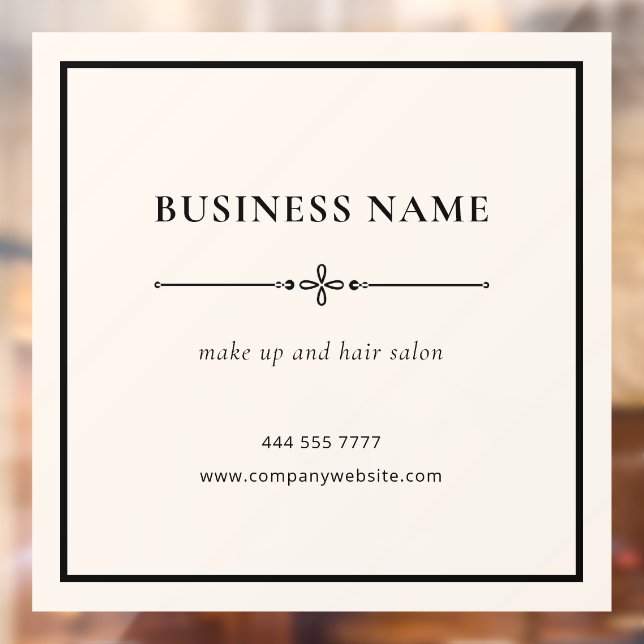 Beige Minimlist Business Salon Name Black Frame (Sheet 2)