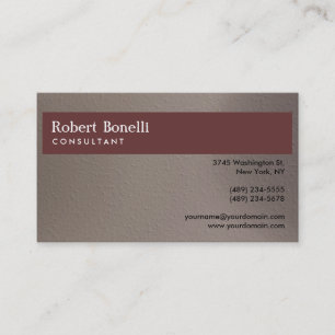 Beige Modern Consultant Business Card