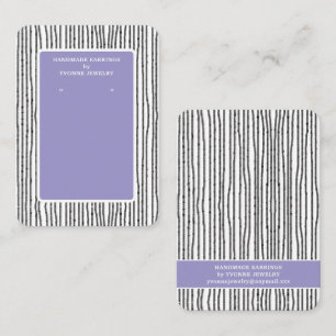 Beige Modern Earring Display Business Card
