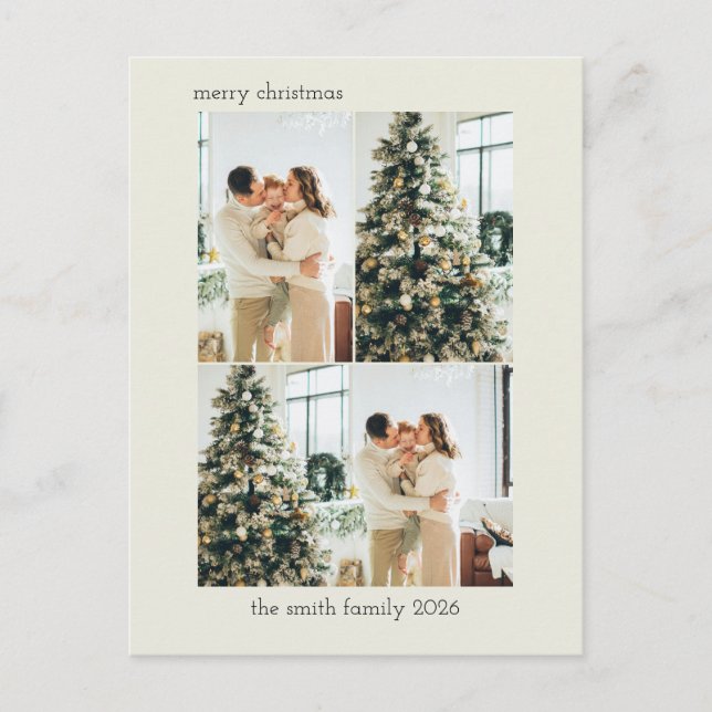 Beige Modern Holiday Postcard (Front)