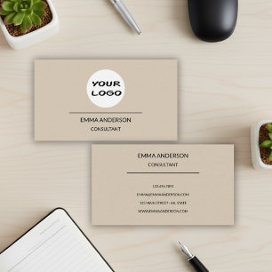 Beige Modern Minimal Business Card