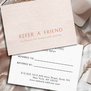 Beige Modern Minimalist Salon Discount Card