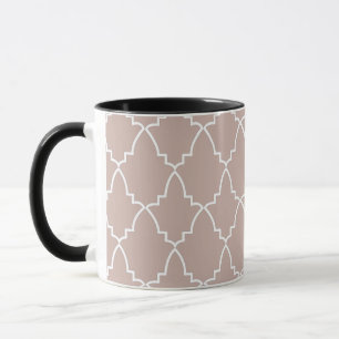 Beige Moroccan Lattice Pattern Mug