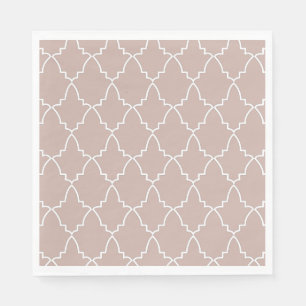 Beige Moroccan Lattice Pattern  Napkin