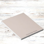 Beige name notepad<br><div class="desc">Beige background colour. Personalise and add your name. Black text.</div>