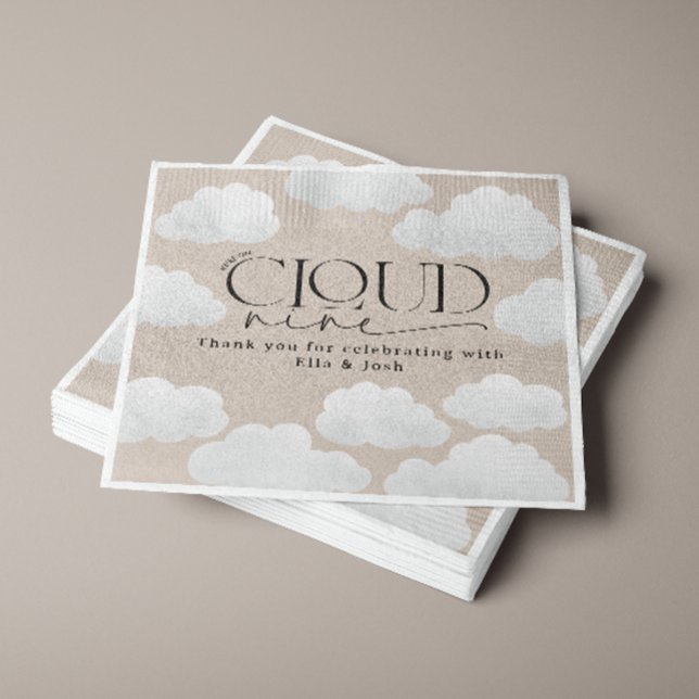 Beige natural cloud nine shower modern stylish napkin (Creator Uploaded)