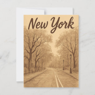 Beige new york  postcard