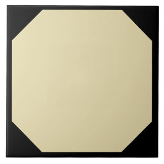 Beige octagon tile with black corners