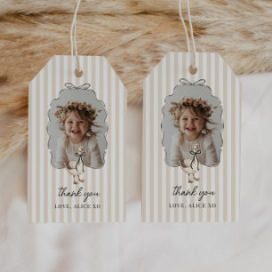 Beige One Silly Goose 1st Birthday Gift Tags