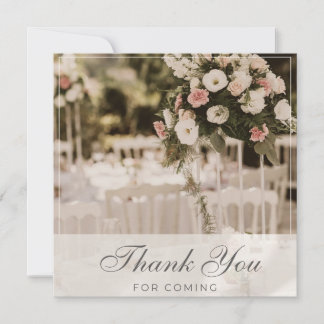 Beige Pastel Elegant Thank You Souvenir Invitation