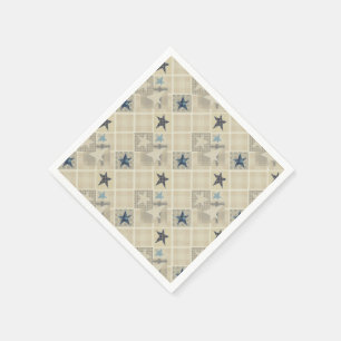 Beige patchwork napkin