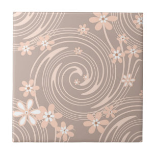 Beige pattern ceramic tile