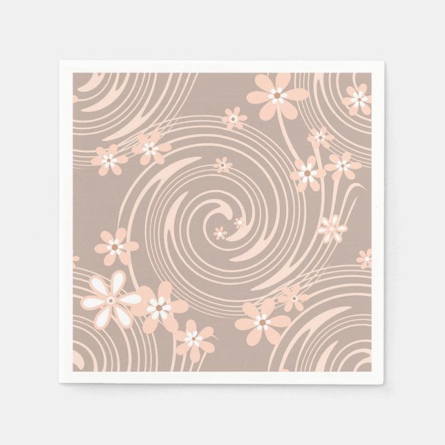 Beige pattern napkin (Front)