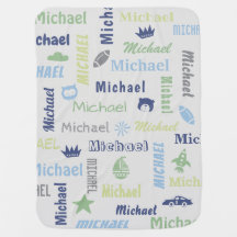 Beige personalise name baby boy