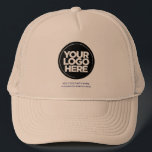 Beige | Personalised Logo and Text Baseball Trucker Hat<br><div class="desc">Create your very own corporate Beige Trucker Hat! Our sleek and contemporary template comes in a variety of colours, offering full customisation options to showcase your business logo, chosen photograph or image. Enhance personalisation by adding your name, company slogan or moniker, promotional Instagram handle, or any personalised text of your...</div>