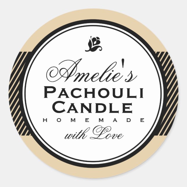 BEIGE | PERSONALIZED SOAP & CANDLE STICKER (Front)