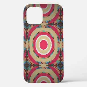 Beige, pink and blue texture. Abstract ornament. H iPhone 12 Case