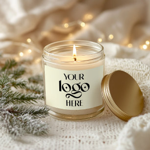 Beige Rectangular Sticker