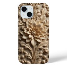Beige Relief Bloom iPhone / iPad case