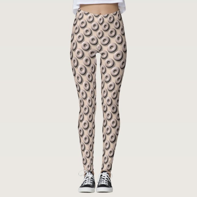 Beige Rings Leggings (Front)