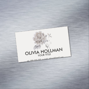 Beige rose Magnetic business card