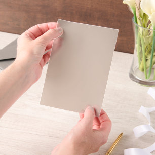 Beige Rose Taupe Solid Colour Minimal Vellum Invitations