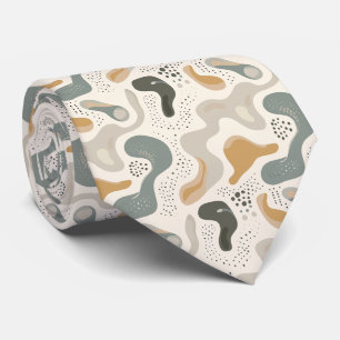 Beige & Sage Green Simple Boho  Tie