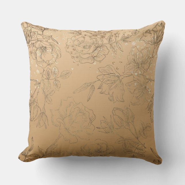 Beige Satin and Silk Cushion (Front)