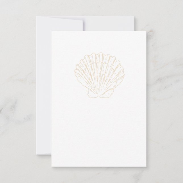 Beige Scallop Thank You Card (Front)