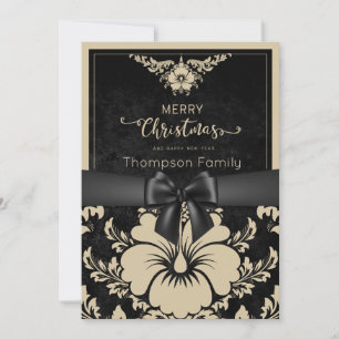 Beige script merry Christmas and a happy new year  Invitation
