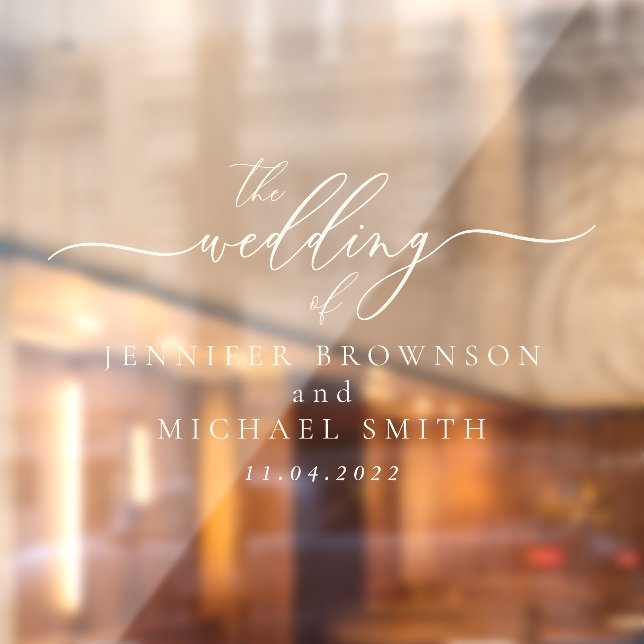 Beige script Wedding of signature name date (Sheet 2)