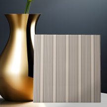 Beige Sculpted Stripe Ceramic Tile