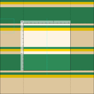 Beige, Sea Green & Yellow Striped Pattern Fabric