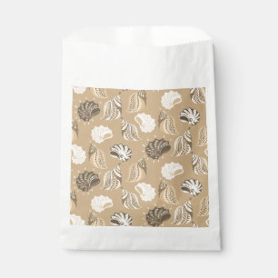 beige sea shells beach ocean favour bag