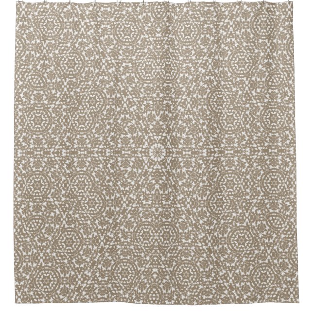 Beige Serenity Shower Curtain (Front)