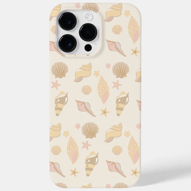 Beige Shells Pattern Case-Mate iPhone Case (Back)