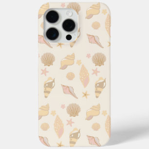 Beige Shells Pattern iPhone 15 Pro Max Case