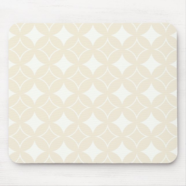 Beige shippo pattern mouse pad (Front)
