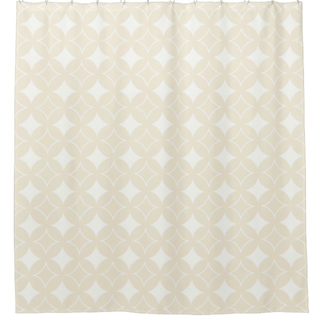 Beige shippo pattern shower curtain (Front)