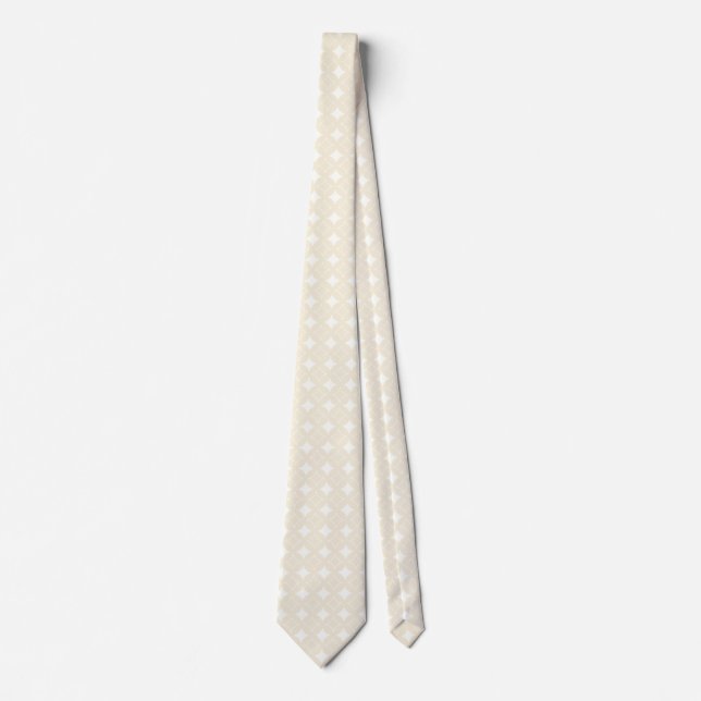 Beige shippo pattern tie (Front)