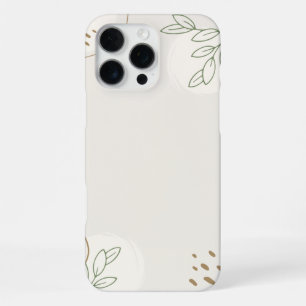 Beige Simple Floral Watercolor Minimalist Linktree iPhone 16 Pro Max Case