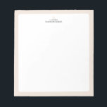 Beige | Simple Heart Personalized Notepad<br><div class="desc">This custom notepad features a simple color edge and a cute heart. Personalize the text with your name or any text. This personalized notepad will be a perfect gift for a teacher,  friends or yourself. More designs are available at my shop BaraBomStudio. Thank you!</div>