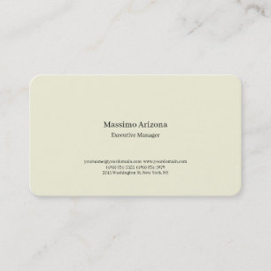Beige Simple Plain Professional Modern Minimailst Business Card