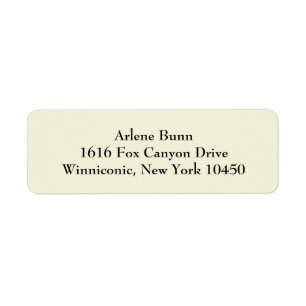 Beige Simple Plain Return Address Labels