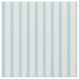 Beige & Sky Blue Lines Pattern Fabric