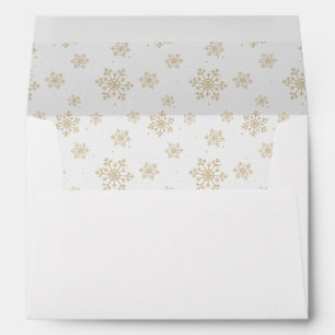 Beige Snowflakes Pattern Envelopes