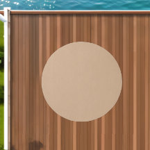 Beige solid colour simple minimal plain round