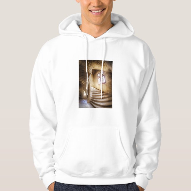 Beige spirl staircase, France Hoodie (Front)